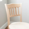 thumbnail image 4 of Linon Ashfield Slat Back Dining Chairs, 18" Seat Height, Set of 2, Unfinished Finish, 4 of 10