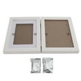 thumbnail image 1 of Paw Print Photo Frame, Pet Memorial Picture Frame Reduce Wear Snap Fixed Easy To Use  For Dogs For Cats White Clay, 1 of 8