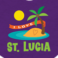 thumbnail image 4 of Inktastic I Love St Lucia Boys or Girls Baby Bib, 4 of 4