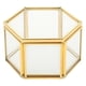 thumbnail image 2 of Hexagon Alloy Jewelry Box For Small Objects Storage Elegant Golden 7X7X4.5CM Jewelry Storage 1Pc, 2 of 5