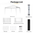 thumbnail image 5 of COBIZI 10x10 Pop up Canopy with Sidewalls Waterproof Outdoor Canopy Gazebo Anti-UV Instant Foldable Canopy Tent for Party with Carry Bag,White, 5 of 10