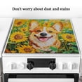 thumbnail image 3 of Silicone Stove Mat for Glass Top Stove, Delightful Sunflower - Loving Corgi Electric Stove Cover Mat, 28 x 20 Inch Heat - Resistant Gas Gtove Burner Covers Glass Stove Top Protector, 3 of 4
