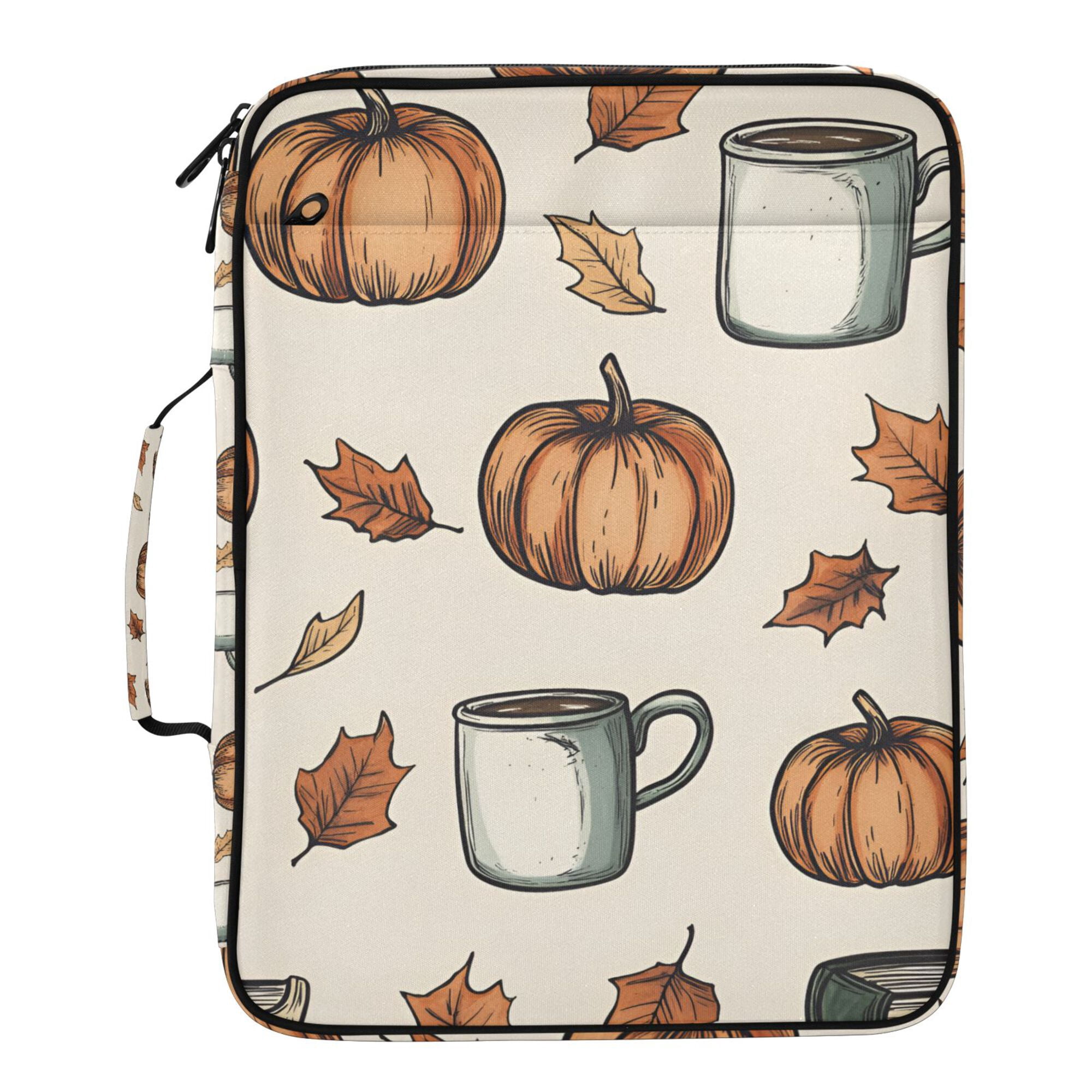 FORMRS Accordion File Folder A4 Size 7-Pocket Expanding Document Organizer Bag with 3 Ring Binder, Fall Leaves