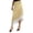 Yellow, variant on Shrysg Women's Casual Satin Midi Skirt with Elastic High Waist and Asymmetrical Hem for Daily Wear Army Green