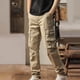 thumbnail image 1 of Pantalones largos para hombre, cintura elástica, transpirables, cómodos, suaves, informales, de playa, de poliéster, 1 of 8