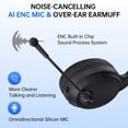 thumbnail image 2 of AYEDLOE Auriculares Inalámbricos con Micrófono con Cancelación de Ruido para el Trabajo, Auriculares Bluetooth V5.3 con Micrófono para Laptop, Teléfono PC, Negro, 2 of 9