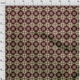 thumbnail image 3 of oneOone Georgette Viscose Maroon Fabric Floral & Tiles Moroccan Sewing Material Print Fabric By The Yard 42 Inch Wide, 3 of 4