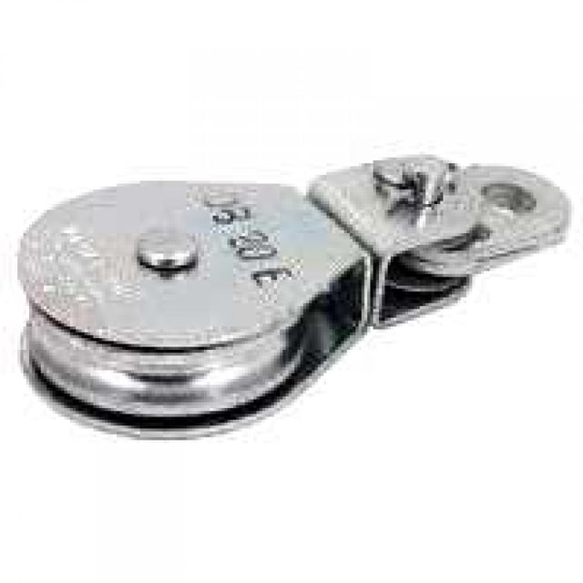 Deuer DB20E Swivel Eye Block with Removable Sheave, 480 lbs Load Capacity, 2" Sheave