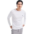 thumbnail image 1 of Nautica T-Shirt à Manches Longues Uni à Col Ras du Cou pour Homme, Blanc Éclatant, Petit, 1 of 4