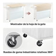 thumbnail image 4 of Isla de Cocina Móvil Multifuncional con Ruedas, Organizador Integrado Gabinetes, Cajones, Especiero, Botellero, Almacenamiento Compacto 100 * 39 * 88.5CM(Blanco), 4 of 8