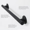 thumbnail image 5 of 42-inch Coronado Designer Straight Bathroom Shower Grab Bar, Stainless Steel, Matte Black, 5 of 5