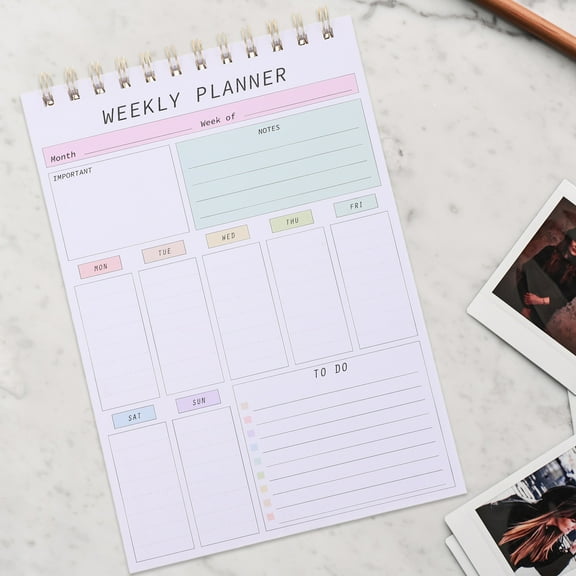 WHAMVOX Elegant Weekly Planner with Undated Pages Weekly Desk Planner Weekly Planner Weekly Schedule Planner Daily Planner Journal Planner Weekly Planning to Do Pad