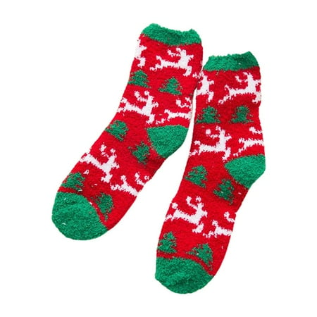 

IMSHIE Christmas Holiday Gift Socks Warm Winter Socks Holiday Socks Bed Socks For Women Winter Socks Women Socks for Christmas New Year Gift cozy