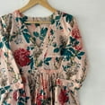 thumbnail image 5 of Pink Flower Cotton Dress, Handblock Dress, Block Print Dresses, Handmade Cotton Dress, Skater Dresses, Circle Dresses, Rounded Dresses, 5 of 10
