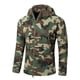 thumbnail image 1 of Chaqueta táctica de camuflaje con capucha para hombre, para otoño e invierno, para exteriores, estilo militar, softshell, forro polar, impermeable, resistente al viento, cálida, para caza y sende, 1 of 5