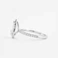 thumbnail image 5 of Solitaire Brilliance 2CT Pear Cut Brilliant Moissanite Halo with Accent Pave 3 Prongs Wedding Gift Ring, Engagement Ring for Women in 10K White Gold, Ring Size 10, 5 of 6