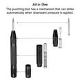 thumbnail image 4 of Uxcell 5-Inch Spring-Loaded Adjustable Automatic Center Hole Punch Puncher Tool Black, 4 of 5