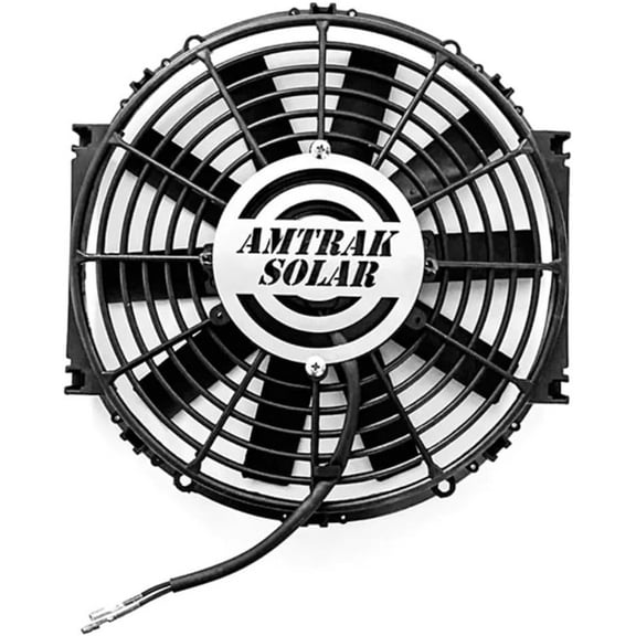 Amtrak Solar 12" Powerful Attic Exhaust Fan Quietly Cools Your House Ventilates Your House, Garage, Greenhouse or RV and Protects Against Moisture Build-up (12" Fan 11" Blades. Fan Only)