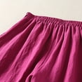 thumbnail image 6 of FRSASU Womens Cotton Linen Wide Leg Pants Solid Color High Waisted Baggy Loose Casual Pants Hot Pink XL(XL), 6 of 7