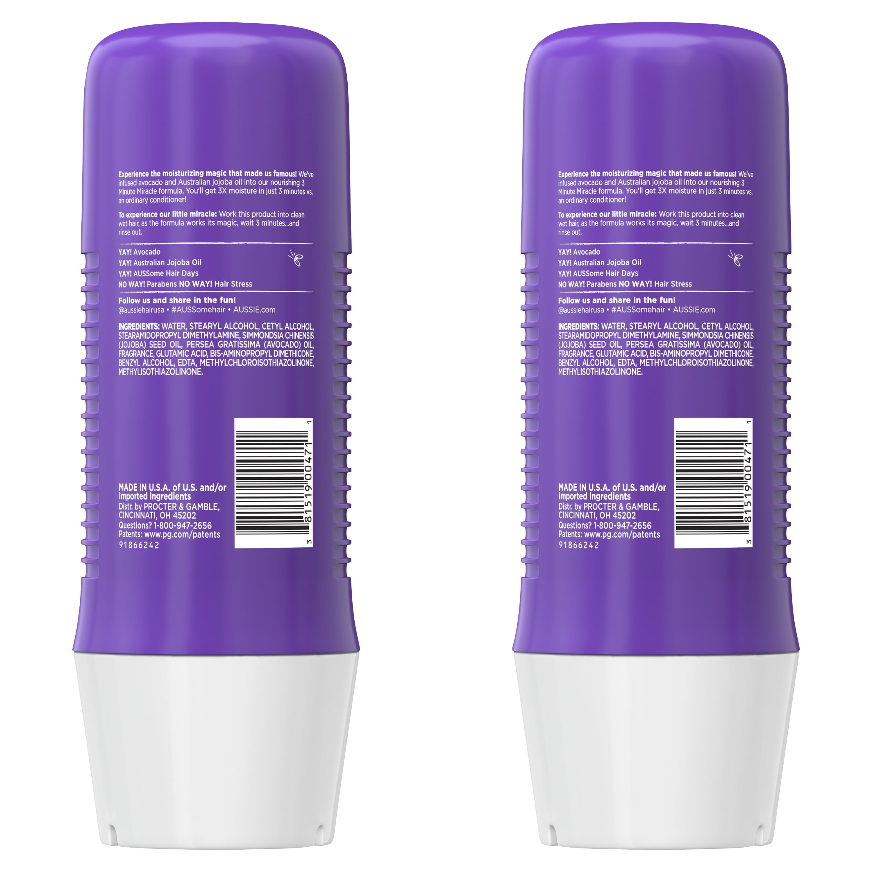 Aussie Miracle Moist With Avocado Jojoba Oil Paraben Free 3