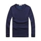 thumbnail image 1 of Minnieouse Top básico para hombre, ropa interior cálida de manga larga con cuello redondo, Base para clima frío, ropa de Color sólido, Jersey, Camisetas METRO Espesar azul oscuro, 1 of 6