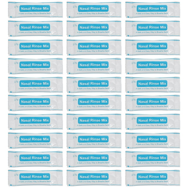80Pcs Paquetes de sal nasal Mezcla de enjuague nasal Protector de nariz de sal de lavado nasal instantáneo