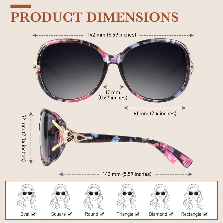 Oversized Polarized Butterfly Sunglasses for Women - Retro Cat-Eye UV400 Amazon.com: WNCKSQ Oversized Butterfly Shape Sunglasses  main image 4
