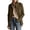 Brown, variant on Women's Wool Blend Utility Field Jacket Stand Collar Button Closure Multi Flap Pockets Long Sleeve Relaxed Fit Lapel Outerwear Coat Green