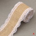 thumbnail image 3 of CAROOTU Rustic Burlap Lace Ribbon Roll for Burlap Decoration Wedding Party Decor Home Embellishment DIY, 3 of 7