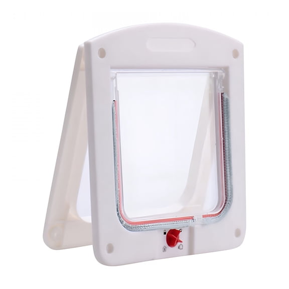 SELIVO Pet Door for Cats and Dog Cat Flap Door Interior Exterior Cat Weatherproof Pet 4-Way Rotary Lock for Cats Doggie Kittens, 7.8 X 8.6 Inches