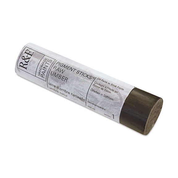 R&F Handmade Paints Pigment Stick, 100ml, Raw Umber