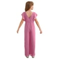 thumbnail image 2 of YUUMIN Girls Jumpsuits Ruffle Sleeveless Overalls Rompers Summer Casual Long Playsuits Trousers Dusty Pink 12, 2 of 7