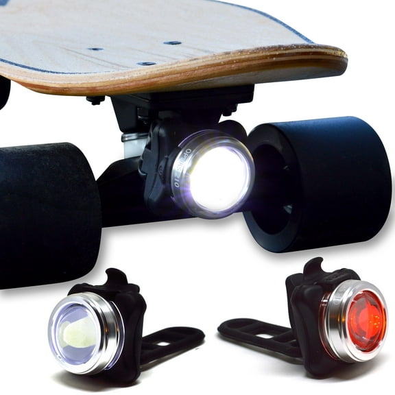 OPTIKS 210 Front and Back USB Rechargeable LED Skateboard Longboard