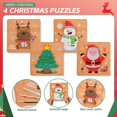 thumbnail image 3 of Paquete de 4 rompecabezas navideños de madera, juguetes YBSOP para niños pequeños, 3 of 7