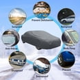 thumbnail image 4 of PEVA Car Cover, Windshield Sunshade, Universal Vehicle Sun Protection Heat Insulation Waterproof Dustproof, for Outdoor Parking, 1 Count, 4 of 8