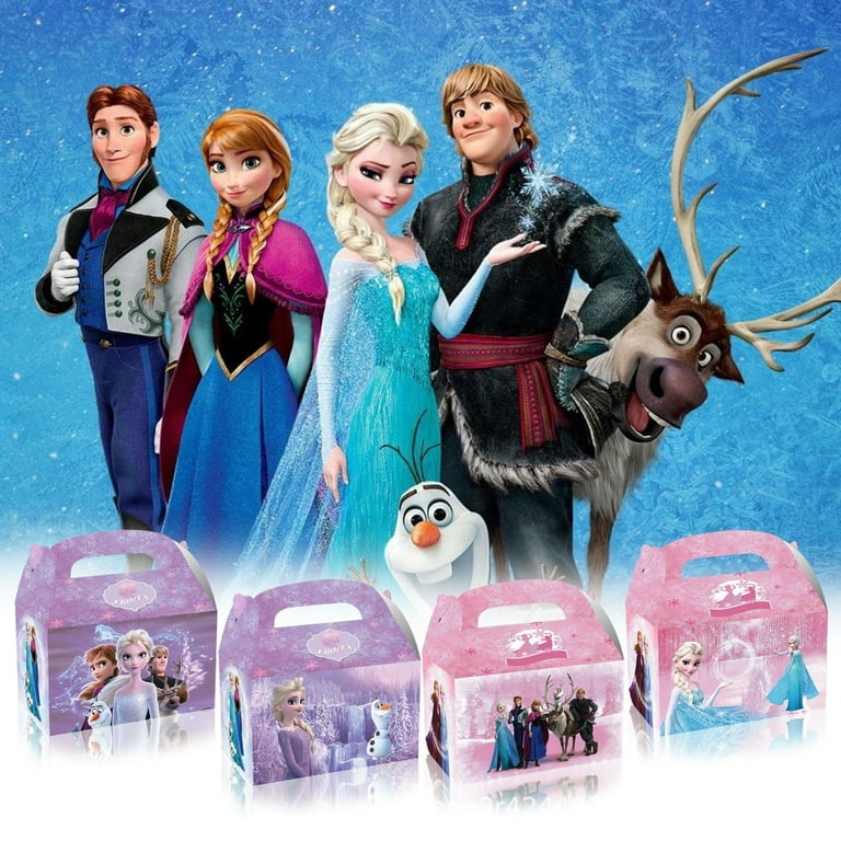 Frozen Party Boxes,12pcs Frozen Paper Box/Frozen Treat Boxes/Frozen Goodie Boxes, Frozen Candy Boxes for Frozen Birthday Decorations 6.2 x 3.7 x 3.7 Inches