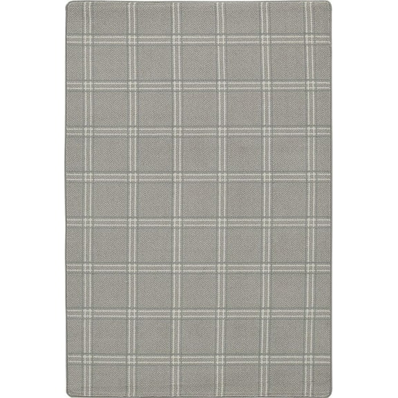 Milliken Imagine Area Rug PANE PLAID QUARTZ Pane Plaid Quartz Plaid Lines 10 9 x 13 2 Rectangle