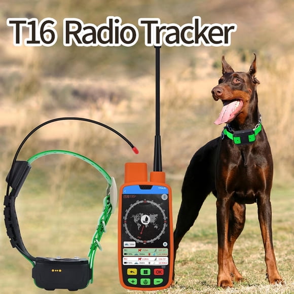 Handheld Dog Tracker GPS & Training Device with VHF Wireless Technology,GPS Tracker for Dogs with GPS Dog Collar,Ultra-Long Standby,6 Functions,Touch Screen,IP68 Waterproof Dustproof (Tracker&Collar)