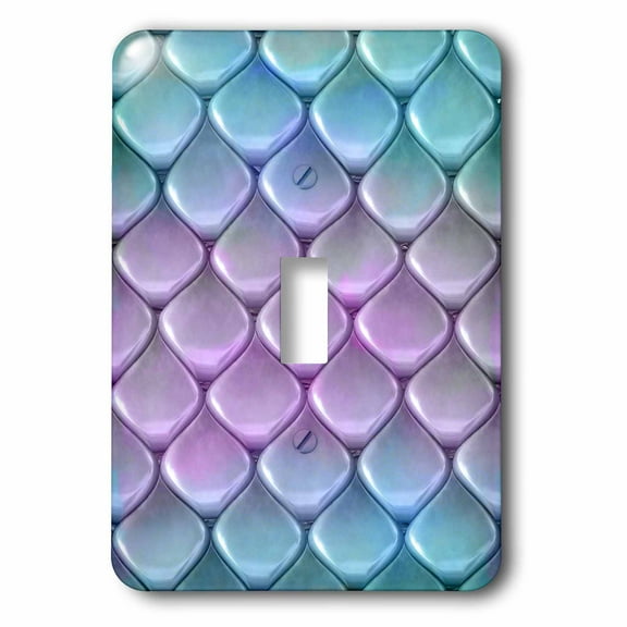 3dRose, Shiny Pastel Pink And Blue Mermaid Scales, single toggle switch