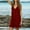 Wine, variant on Babysbule Women's Summer Dresses Women's Dress Loose Soild Casual Chiffon Sling V-neck Swing Dress Knee-Length