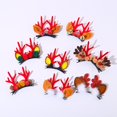 thumbnail image 3 of Tocado de astas de Navidad para niños, regalos de Año Nuevo, horquilla de decodificación roja linda, campanas, Clip de pico de pato, horquilla, diadema de bola de pelo, 2022, 3 of 4