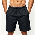 thumbnail image 4 of Mens Hiking Fishing Shorts Elastic Drawstring Waist with Pockets Outdoor Travel Short Pants Dad Gifts, 4 of 4