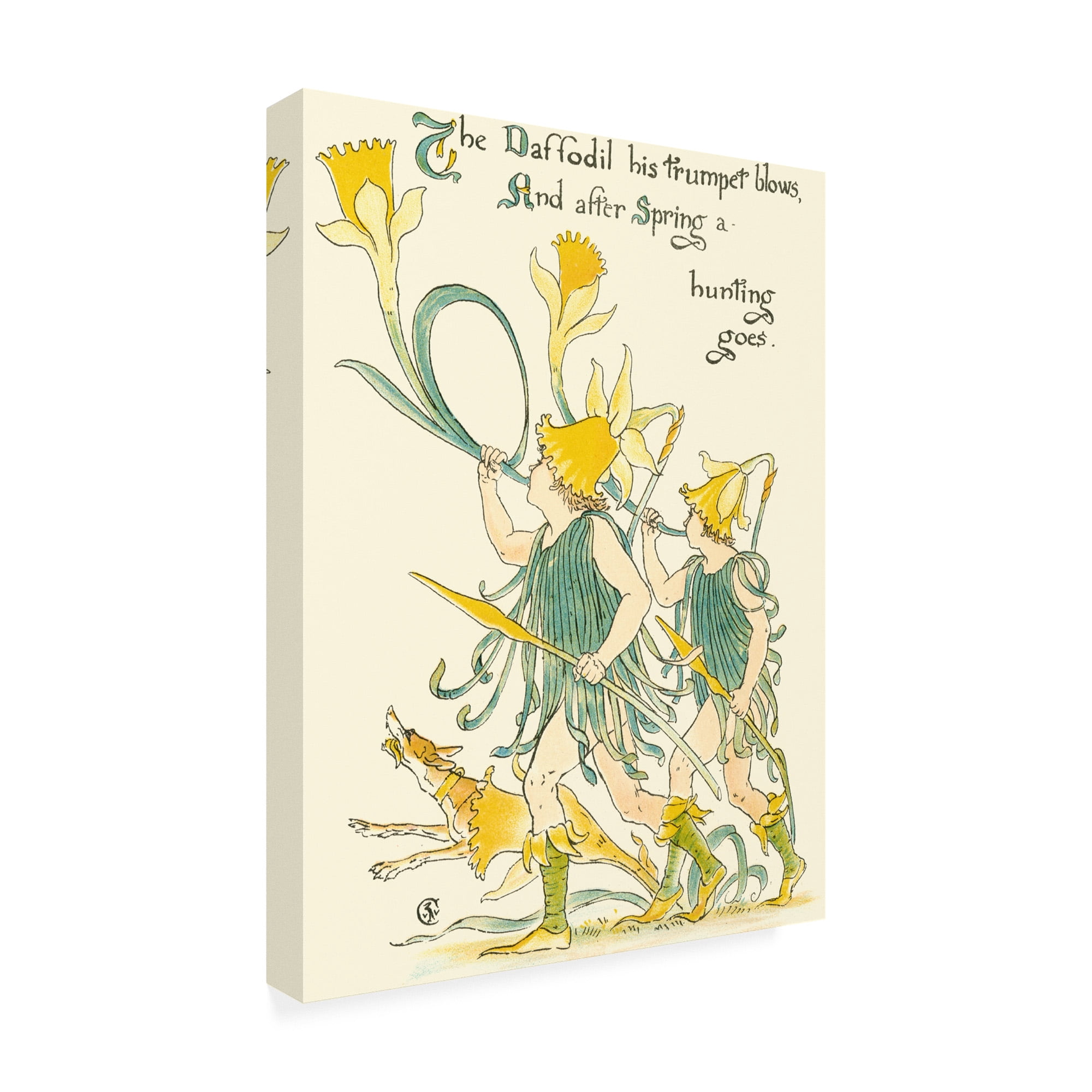 Trademark Fine Art 'Shakespeares Garden IV (Daffodil)' Canvas Art by Walter Crane