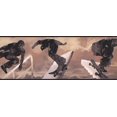 thumbnail image 2 of Scateboard Riders Black Brown Wallpaper Border Paint by Design, Roll 15' x 9", 2 of 3