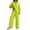 #03 Green 【Mix & Match: Stock Up on Your Favorite Colors】, variant on Women's Soft Fabric V Neck Button Down Top, Wide Leg Pant Set, Casual Loose Matching Set For Vacation, Summer Travel, Beach, Daily Wear, Lounge, Comfy Pant Suit | TruHer,Black S