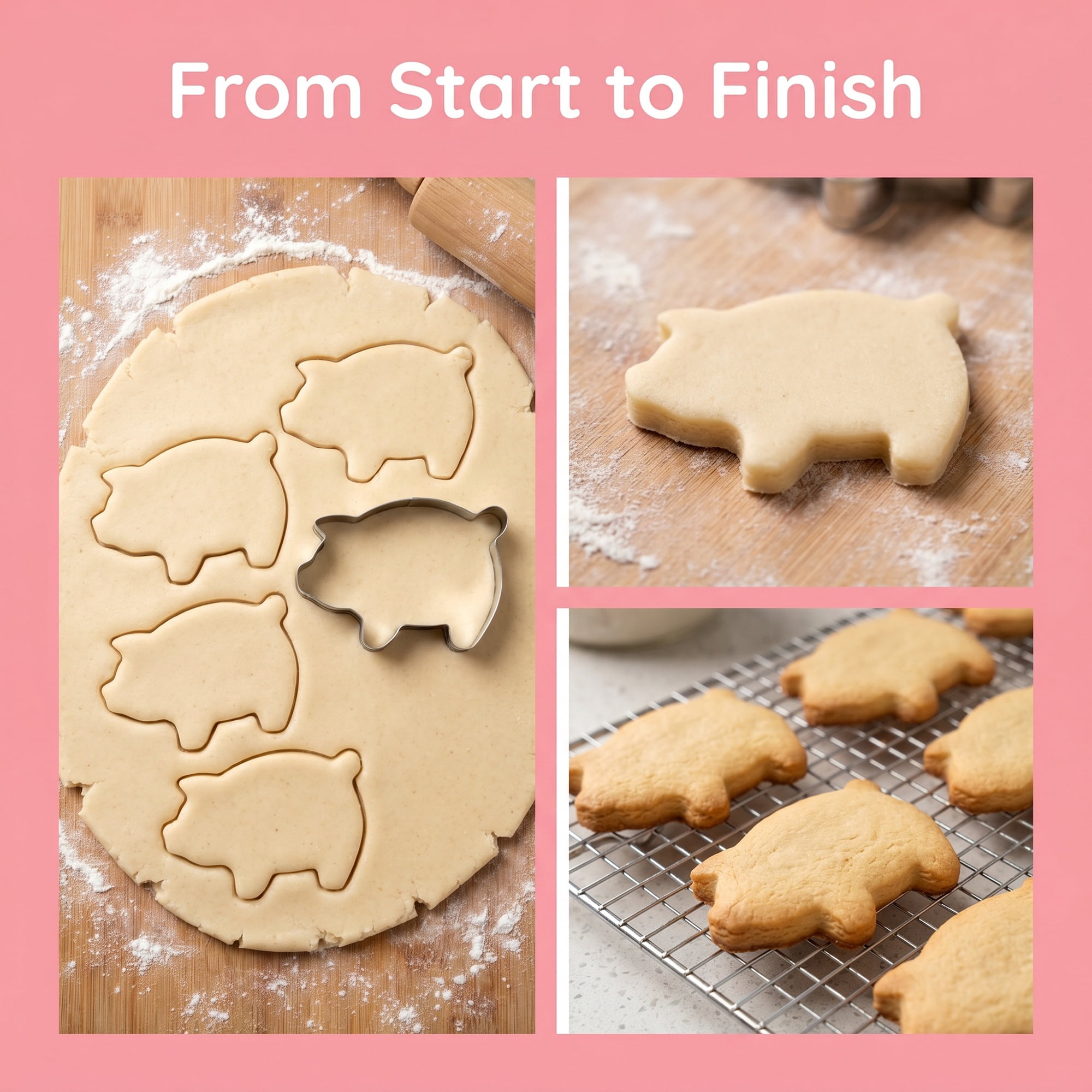Unique Bargains 5Pcs Stainless Steel Shaped Metal Cookie Cutters Silver-2