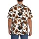 thumbnail image 3 of Fotbe Cow Tie Dye Camisa Estampada de Manga Corta para Hombre, Casual de Verano, Estilo Playero, Sin Arrugas-X-Large, 3 of 5