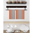 thumbnail image 3 of Orange Gray Ombre Kitchen Dish Towels for Drying Dishes Set of 2, Modern Gradient Abstract Art Waffle Weave Microfiber Hand Tea Bathroom Towels Quick Dry & Absorbent Towel 15.7x23.6, 3 of 7