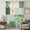 Green, Pink, Cream, variant on Tropical Plants Plaid Sheer Curtains 45" Long for Bedroom, Summer Palm Leaf Checkered Green Pink Light Filtering Privacy Drapes, Breathable Semi Sheer Short Window Treatment for Kitchen Cafe Bathroom