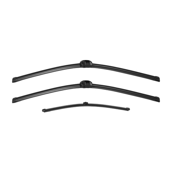 Unique Bargains 3pcs 26" 26" 14" Front Rear Windshield Wiper Blade for Volkswagen Touareg 2011-2015 with Side-Lock Black